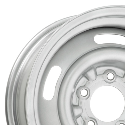 Wheel Vintiques - Wheel Vintiques Pickup Rallye 15x8 5x5.0 4" BS Silver 37-580504A - Image 2