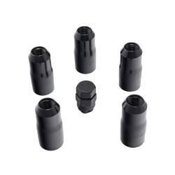 Rugged Ridge - Rugged Ridge 16715.34 Wheel Lock Nut Set 5 Nuts w/Key Black M14-1.5 - Image 1