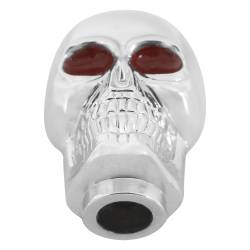 Mr Gasket - Mr Gasket 9628 Universal Design Chrome Plated Skull Shifter Knob - Image 5