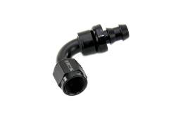 HPS Performance - HPS 150-9006 Push-On Hose End To AN -6 Female Aluminum Black 90-DEG - Image 1