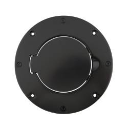 Smittybilt - Smittybilt 75006 Billet Fuel Door Cover Gloss Black for 97-06 Jeep Wrangler TJ - Image 1