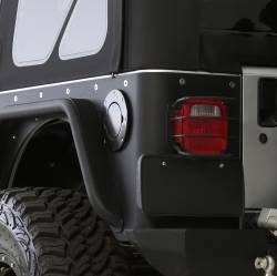 Smittybilt - Smittybilt 75006 Billet Fuel Door Cover Gloss Black for 97-06 Jeep Wrangler TJ - Image 4