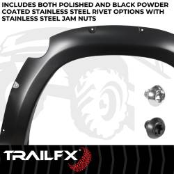 TrailFX - TrailFX TFD3005S Pocket Style Fender Flare Set Black Smooth Paintable Finish - Image 2