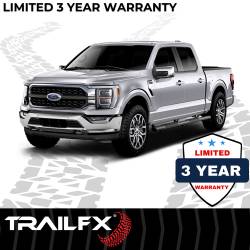 TrailFX - TrailFX A1530B 4" Oval Straight Nerf Bar Black Mild Steel Rocker Panel Mount - Image 2