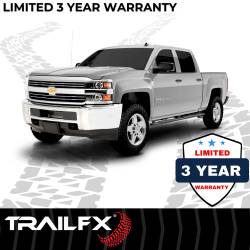 TrailFX - TrailFX A4001B 4" Trapezoid Nerf Bar Side Steps Titanium Black Rocker Mount - Image 2