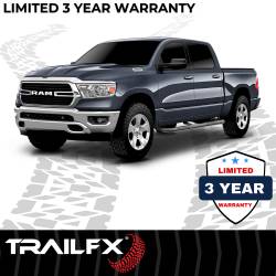 TrailFX - TrailFX A0054B Nerf Bar 3" Black Powder Round Bent 90-DEG w/Step Pads Rocker Mnt - Image 2