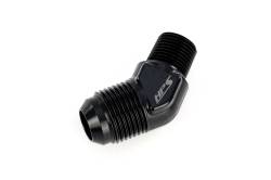 HPS Performance - HPS AN823-4-6 -4AN Flare To 3/8" NPT/Metric Adapter Aluminum Black 45-DEGree - Image 2
