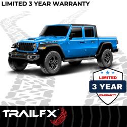 TrailFX - TrailFX A1553T 4" Oval Nerf Bar Side Steps Black Steel No End Caps Rocker Mount - Image 2