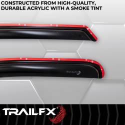 TrailFX - TrailFX 2002IC 2PC Low Profile Smoked Window Vent Visors In-Channel - Image 2