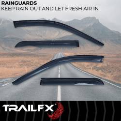 TrailFX - TrailFx 4267H Low Profile for Front/Rear Tape-On Smoke Acrylic 4PC - Image 2