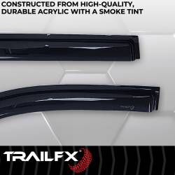 TrailFX - TrailFx 4706H Low Profile for Front/Rear Tape-On Smoke Acrylic 4PC - Image 2