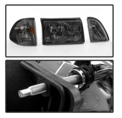Spyder Auto - Spyder Auto 9035289 Smoked 6Pc Headlights w/Corner Parking Lights 87-93 Mustang - Image 3