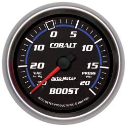 AutoMeter - AutoMeter 7901 2-5/8" Cobalt Mechanical Boost/Vacuum Gauge 30 IN HG/20 PSI - Image 1