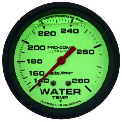 AutoMeter - AutoMeter 4235 2-5/8" Water Temperature 140-280 F Liquid Filled Ultra-Nite - Image 2