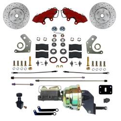 Leed Brakes - Leed Brakes RFC2002-8405X Power Front Kit w/Drilled Rotors/Red Powder Coated - Image 1