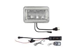 Quake LED - Quake LED QCT1313 Classic Tech 4x6" Glass Lens LED Headlight RGB Accent Single - Image 2