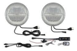 Quake LED - Quake LED QCT1335 Classic Tech 7" Glass Lens LED Headlight RGB Accent Pair - Image 2