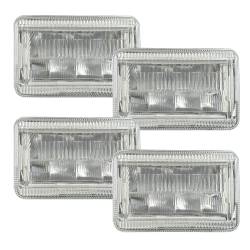 Quake LED - Quake LED QCT1286 Classic Tech 4x6" Glass Lens LED Headlight RGB Accent 4Pc Set - Image 1