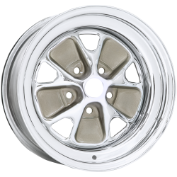 Wheel Vintiques - Wheel Vintiques 55-461204C 14x6 65-67 STYLEDSTEEL/MOC 5x4.5 4BS - Image 1
