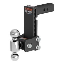 CURT - CURT 45962 StowPro Adjustable USA-Made Ball Mount 7" Drop 2" Shank Dual Ball - Image 1
