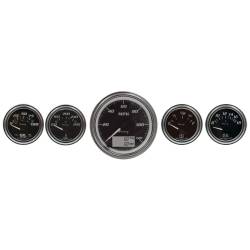 Equus - Equus E7501 7000 Gauge Set 3-3/8" Elec Speedo 2" Oilp/Wtemp/Fuel/Volt Blk Chrm - Image 2