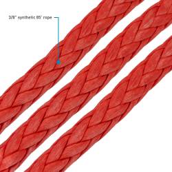 Mishimoto - Mishimoto BNWN-SR-38-85RD Borne Off-Road 3/8" x 85' Synthetic Winch Rope Red - Image 2