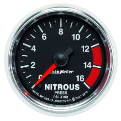 AutoMeter - AutoMeter 3874 GS Nitrous Pressure Gauge 0-1600PSI 2-1/16" Stepper Motor - Image 1