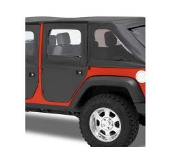 Bestop - Bestop 51799-17 Rear Full Soft Doors Black Twill 2Pc for 07-18 Wrangler JK 4DR - Image 1