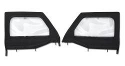 Bestop - Bestop 51742-17 Front Element Upper Soft Doors Black Twill for 18-24 Jeep JL/JT - Image 1