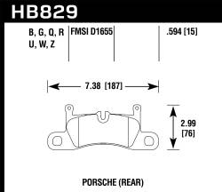 Hawk Performance - Hawk Performance HB829Z.594 PC Performance Ceramic Brake Pads - Image 1