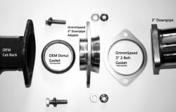 GrimmSpeed - GrimmSpeed 077044 3" Downpipe to OEM Midpipe Adapter Kit for Subaru WRX STI - Image 2