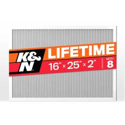 K&N - K&N HVC-8-21625 HVAC Filter 16 x 25 x 2 MERV 8 Washable Reusable - Image 1