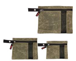 Overland Vehicle Systems - Overland Vehicle Systems 21069941 Waxed Canvas Small Size Utility Bags w/Pockets - Image 1