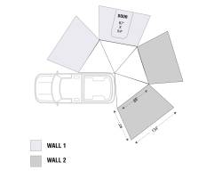 Overland Vehicle Systems - Overland Vehicle Systems 18239909 Freestand Passenger Nomadic 270LT Awning Wall - Image 2