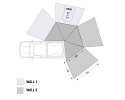 Overland Vehicle Systems - OVS 18229909 Freestanding Passenger Nomadic 270 LT Awning Wall 1 - Image 2