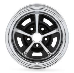 Scott Drake - Scott Drake D1ZZ-1007-DR Magnum 500 14x6 5x4.5 -12mm Black/Chrome - Image 1