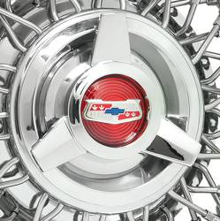 Wheel Vintiques - Wheel Vintiques 1038-CHEV 6" Chevy 3-Bar Chrome Cap - Image 2