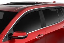 Husky Liners - Husky Liners 2884066 Low Profile Deflector Smoke w/Chrome Trim Outside Mount 4Pc - Image 1