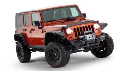 Bushwacker - Bushwacker 10918-07 Flat Style Front/Rear Fender Flares Black for 07-18 Jeep JK - Image 4