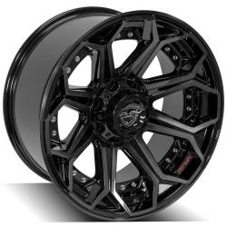 4PLAY - 4PLAY Wheels 4P80R-20100-5D55-24BBT 4P80R 20x10 5x5.0/5.5 -24mm Black/Brushed - Image 3