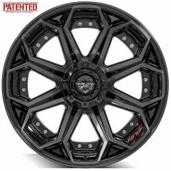4PLAY - 4PLAY Wheels 4P80R-22100-6D55-18BBT 4P80R 22x10 6x5.5/135 -18mm Black/Brushed - Image 2