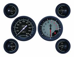 Classic Instruments - Classic Instruments AX01GBLF AutoCross Gray 6 Gauge Set Speedo Tach Fuel Oil - Image 1