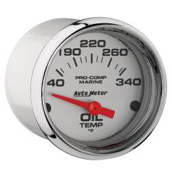 AutoMeter - AutoMeter 200764-35 Air-Core Marine Electric Oil Temp Chrome 140-300F 2-1/16" - Image 2