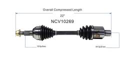 GSP - GSP NCV10269 Chevy/Pontiac AWD/FWD Front Right CV Axle Assembly - Image 6