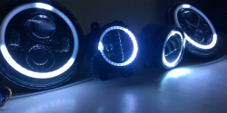 Quake LED - Quake LED QTE781 7" HD RGB Headlight & Fog Light Kit for Jeep Wrangler CJ/TJ/JK - Image 2