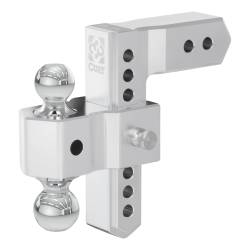 CURT - CURT 45386 AlumaLite Adjustable Aluminum Hitch w/Dual Ball 8" Drop 2.50" Shank - Image 1