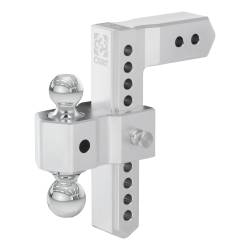 CURT - CURT 45387 AlumaLite Adjustable Aluminum Hitch w/Dual Ball 10" Drop 2.5" Shank - Image 1
