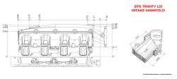 Brian Tooley Racing - Brian Tooley Racing TRA-1-BLK-P105 Trinity Intake Manifold Cathedral Port Black - Image 2