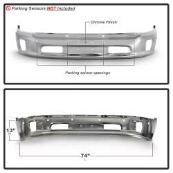 Spyder Auto - Spyder Auto 9948497 Front Bumper Chrome - Image 2