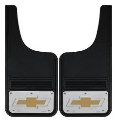 Gatorback - Gatorback 12"x26" Cut-Style Black Mud Flaps Bowtie Logo GB1226CUTBT-G - Image 1
